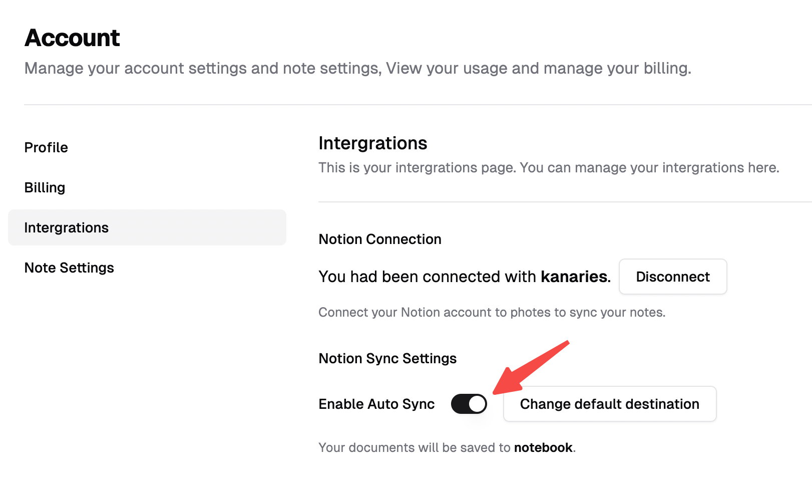 Enable Auto Sync in settings