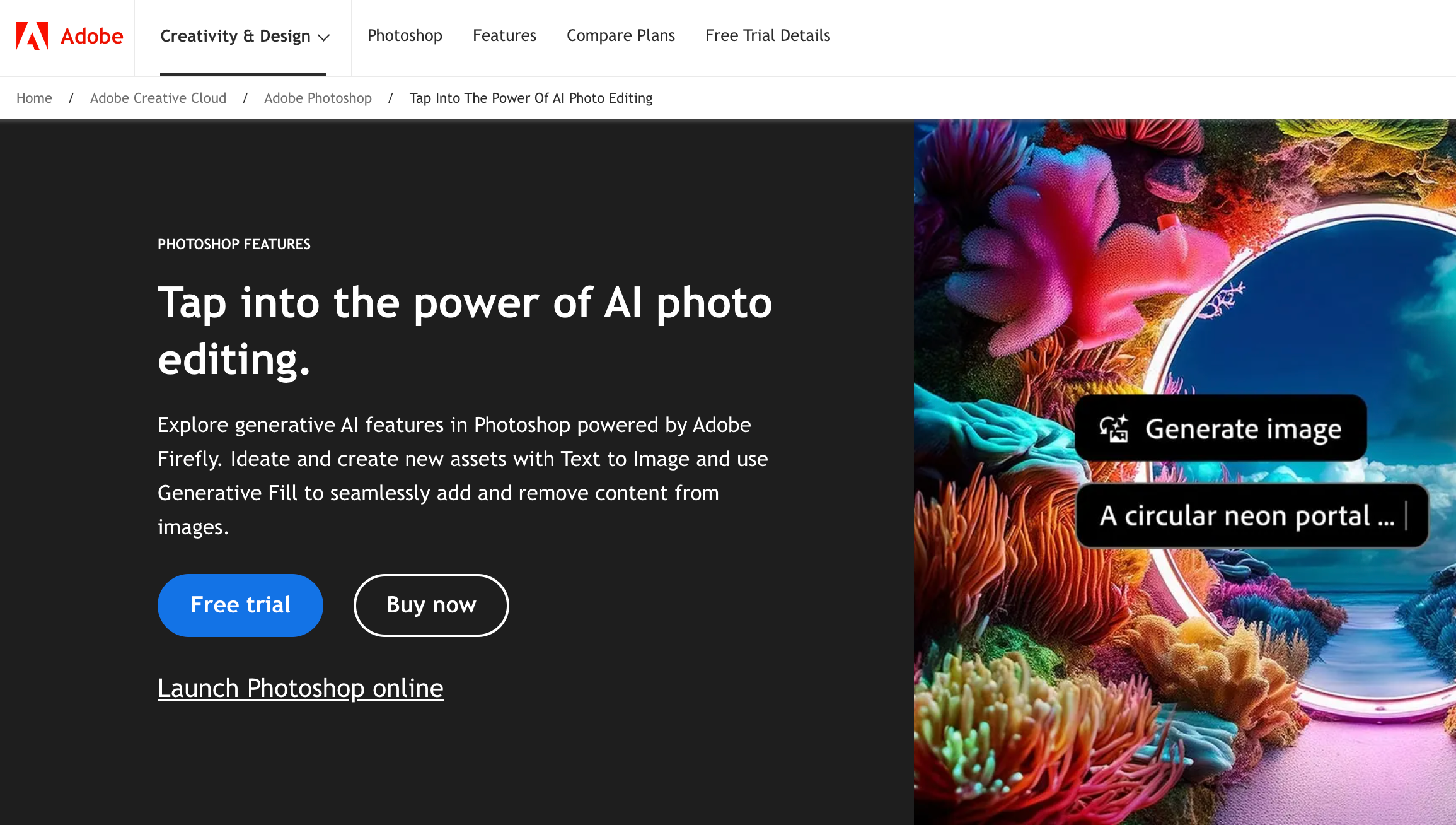 AI Photo Editor in Adobe PS