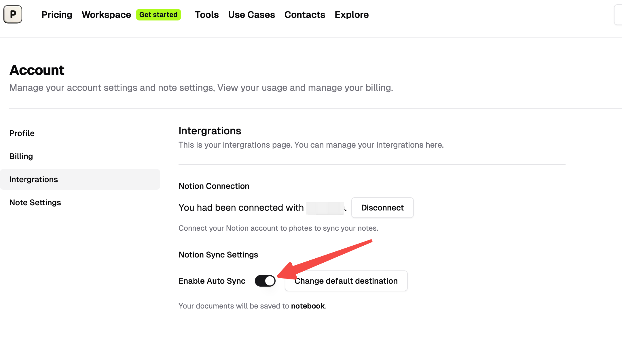 Auto Sync between Notion and Photes.io